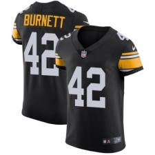 Men's Nike Pittsburgh Steelers #42 Morgan Burnett Black Alternate Vapor Untouchable Elite Player NFL Jersey