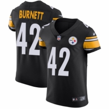 Men's Nike Pittsburgh Steelers #42 Morgan Burnett Black Team Color Vapor Untouchable Elite Player NFL Jersey