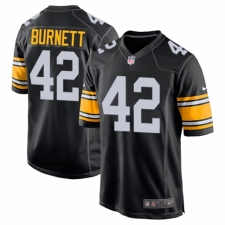 Men's Nike Pittsburgh Steelers #42 Morgan Burnett Game Black Alternate NFL Jersey