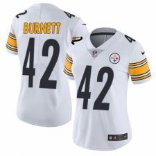 Women's Nike Pittsburgh Steelers #42 Morgan Burnett White Vapor Untouchable Limited Player NFL Jersey