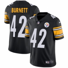 Youth Nike Pittsburgh Steelers #42 Morgan Burnett Black Team Color Vapor Untouchable Limited Player NFL Jersey