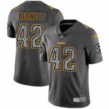 Youth Nike Pittsburgh Steelers #42 Morgan Burnett Gray Static Vapor Untouchable Limited NFL Jersey