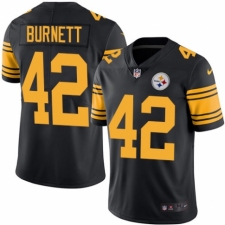 Youth Nike Pittsburgh Steelers #42 Morgan Burnett Limited Black Rush Vapor Untouchable NFL Jersey
