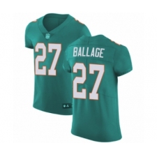 Men's Miami Dolphins #27 Kalen Ballage Aqua Green Alternate Vapor Untouchable Elite Player Football Jersey