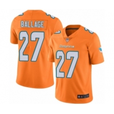 Youth Miami Dolphins #27 Kalen Ballage Limited Orange Rush Vapor Untouchable Football Jersey