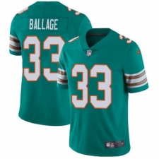 Youth Nike Miami Dolphins #33 Kalen Ballage Aqua Green Alternate Vapor Untouchable Limited Player NFL Jersey