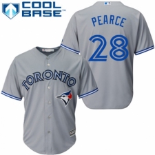 Youth Majestic Toronto Blue Jays #28 Steve Pearce Authentic Grey Road MLB Jersey