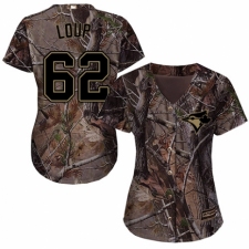 Women's Majestic Toronto Blue Jays #62 Aaron Loup Authentic Camo Realtree Collection Flex Base MLB Jersey