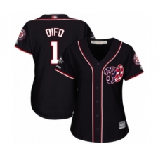 Women's Washington Nationals #1 Wilmer Difo Authentic Navy Blue Alternate 2 Cool Base 2019 World Series Champions Baseball Jersey