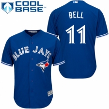 Men's Majestic Toronto Blue Jays #11 George Bell Replica Blue Alternate MLB Jersey