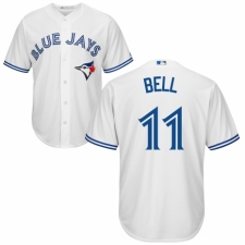 Men's Majestic Toronto Blue Jays #11 George Bell Replica White Home MLB Jersey