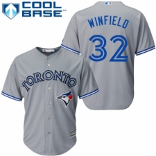 Youth Majestic Toronto Blue Jays #32 Dave Winfield Authentic Grey Road MLB Jersey