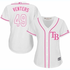 Women's Majestic Tampa Bay Rays #49 Jonny Venters Authentic White Fashion Cool Base MLB Jersey