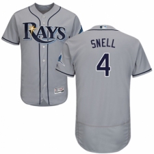 Men's Majestic Tampa Bay Rays #4 Blake Snell Grey Road Flex Base Authentic Collection MLB Jersey