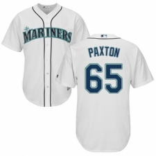 Men's Majestic Seattle Mariners #65 James Paxton Replica White Home Cool Base MLB Jersey