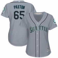 Women's Majestic Seattle Mariners #65 James Paxton Authentic Grey Road Cool Base MLB Jersey