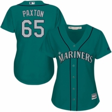 Women's Majestic Seattle Mariners #65 James Paxton Authentic Teal Green Alternate Cool Base MLB Jersey