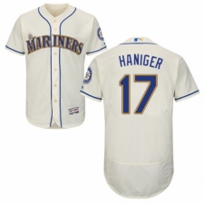Men's Majestic Seattle Mariners #17 Mitch Haniger Cream Alternate Flex Base Authentic Collection MLB Jersey