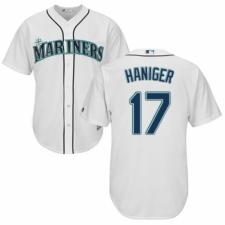 Men's Majestic Seattle Mariners #17 Mitch Haniger Replica White Home Cool Base MLB Jersey