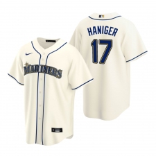 Men's Nike Seattle Mariners #17 Mitch Haniger Cream Alternate Stitched Baseball Jersey