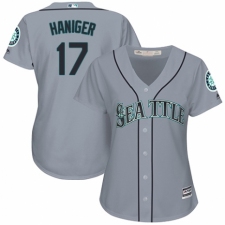 Women's Majestic Seattle Mariners #17 Mitch Haniger Authentic Grey Road Cool Base MLB Jersey