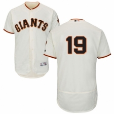 Men's Majestic San Francisco Giants #19 Alen Hanson Cream Home Flex Base Authentic Collection MLB Jersey