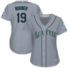 Women's Majestic Seattle Mariners #19 Jay Buhner Authentic Grey Road Cool Base MLB Jersey