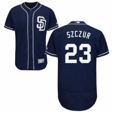 Men's Majestic San Diego Padres #23 Matt Szczur Navy Blue Alternate Flex Base Authentic Collection MLB Jersey