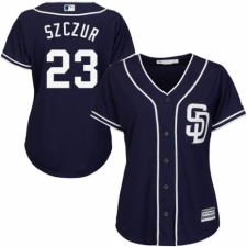 Women's Majestic San Diego Padres #23 Matt Szczur Replica Navy Blue Alternate 1 Cool Base MLB Jersey