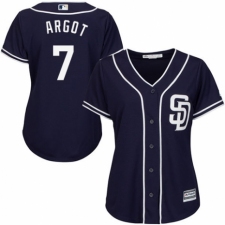 Women's Majestic San Diego Padres #7 Manuel Margot Authentic Navy Blue Alternate 1 Cool Base MLB Jersey