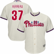 Men's Majestic Philadelphia Phillies #37 Odubel Herrera Replica Cream Alternate Cool Base MLB Jersey