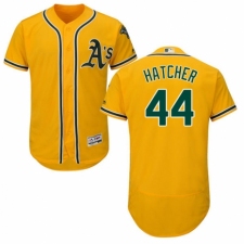 Men's Majestic Oakland Athletics #44 Chris Hatcher Gold Alternate Flex Base Authentic Collection MLB Jersey