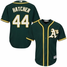 Youth Majestic Oakland Athletics #44 Chris Hatcher Authentic Green Alternate 1 Cool Base MLB Jersey
