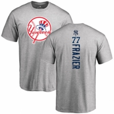 MLB Nike New York Yankees #77 Clint Frazier Ash Backer T-Shirt