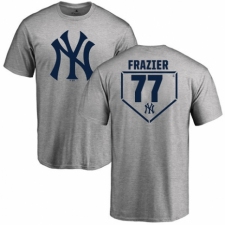 MLB Nike New York Yankees #77 Clint Frazier Gray Name & Number T-Shirt