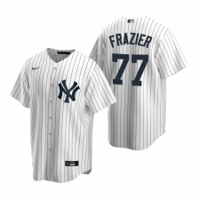 Men's Nike New York Yankees #77 Clint Frazier White Home Stitched Baseball Jersey