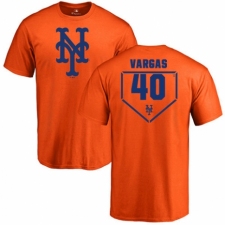 MLB Nike New York Mets #40 Jason Vargas Orange RBI T-Shirt