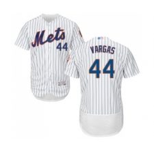 Men's New York Mets #44 Jason Vargas White Home Flex Base Authentic Collection Baseball Jersey