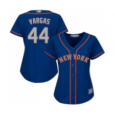 Women's New York Mets #44 Jason Vargas Authentic Royal Blue Alternate Road Cool Base Baseball Jersey