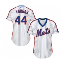 Women's New York Mets #44 Jason Vargas Authentic White Alternate Cool Base Baseball Jersey