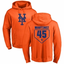 MLB Nike New York Mets #45 Pedro Martinez Orange RBI Pullover Hoodie