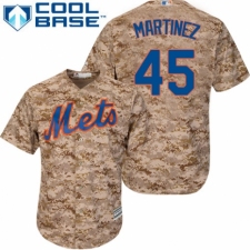 Men's Majestic New York Mets #45 Pedro Martinez Replica Camo Alternate Cool Base MLB Jersey