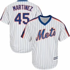 Men's Majestic New York Mets #45 Pedro Martinez Replica White Alternate Cool Base MLB Jersey