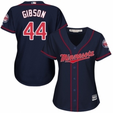 Women's Majestic Minnesota Twins #44 Kyle Gibson Authentic Navy Blue Alternate Road Cool Base MLB Jersey