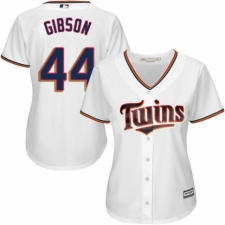 Women's Majestic Minnesota Twins #44 Kyle Gibson Authentic White Home Cool Base MLB Jersey