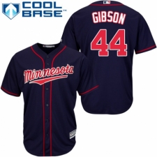 Youth Majestic Minnesota Twins #44 Kyle Gibson Authentic Navy Blue Alternate Road Cool Base MLB Jersey