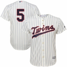 Youth Majestic Minnesota Twins #5 Eduardo Escobar Replica Cream Alternate Cool Base MLB Jersey