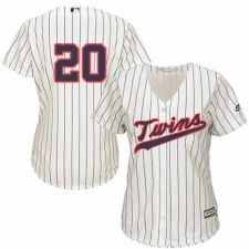 Women's Majestic Minnesota Twins #20 Eddie Rosario Authentic Cream Alternate Cool Base MLB Jersey