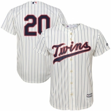 Youth Majestic Minnesota Twins #20 Eddie Rosario Authentic Cream Alternate Cool Base MLB Jersey
