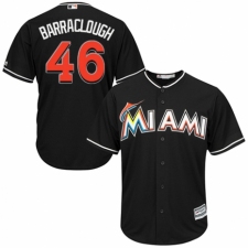 Youth Majestic Miami Marlins #46 Kyle Barraclough Authentic Black Alternate 2 Cool Base MLB Jersey